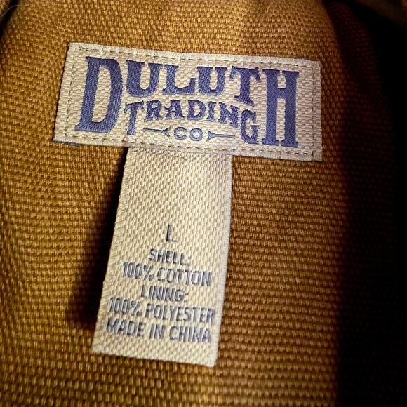 Duluth Trading L Firehose Brown Heavy duty Utility Jacket n Blazer Multi pokts - Picture 2 of 16